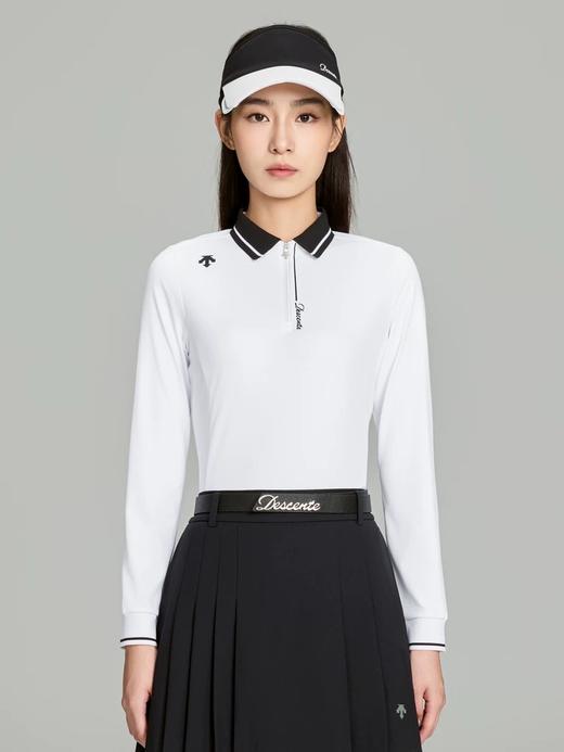 点此购买 迪桑特高尔夫女士PRO撞色修身长袖POLO衫 ly 343983 商品图6