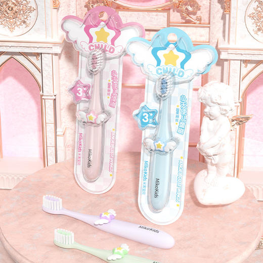 【双倍洁净力！科学护齿】儿童软毛牙刷家用护龈可爱天使双重植毛洁净单支装牙刷。xb 商品图2