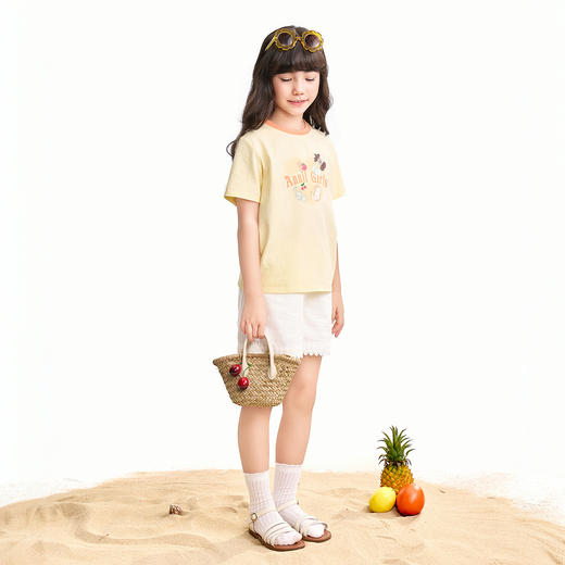 【实体店同款】女童短袖针织衫夏季新款安奈儿童装AG621244 商品图6