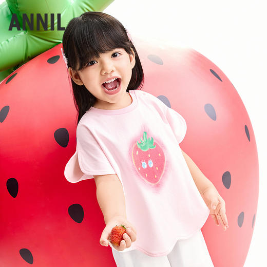 【实体店同款】女童圆领短袖上衣夏季新款安奈儿童装XG621204 商品图1