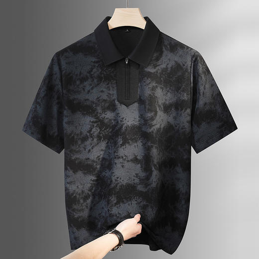 【DPF】大依优型大码男装夏季半拉链短袖POLO衫商务休闲棉质上衣T恤 商品图1