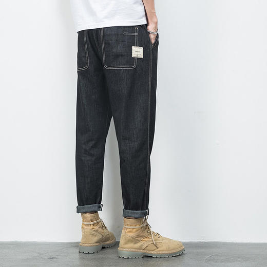 【DYG】大依优型大码男装春季直筒九分裤透气户外运动休闲百搭胖子牛仔裤 商品图3