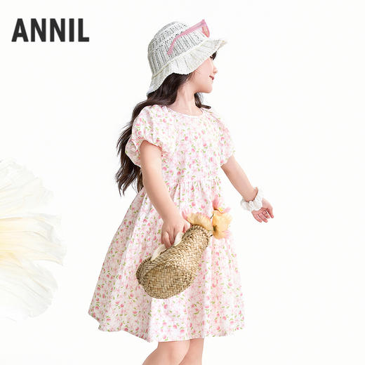 【实体店同款】女童短袖连衣裙夏季新款安奈儿童装AG623192 商品图1