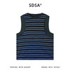 SDSA男装2026新款高贵轻奢撞色条纹拼色包边无袖背心百搭时尚 商品缩略图0