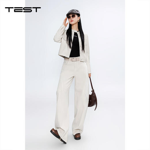 春上新甜酷修身显瘦气质百搭PU皮夹克2261049 商品图1