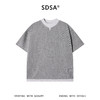 SDSA男装2026新款高贵轻奢时尚拼接撞色肌理感圆领短袖T恤百搭潮 商品缩略图0