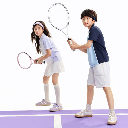 男女童翻领短袖针织衫夏季新款安奈儿童装EM621653 商品图6