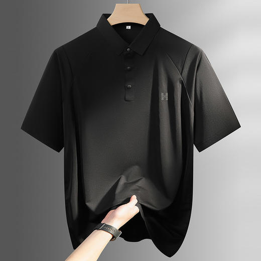 【DPF】大依优型大码男装夏季冰丝短袖POLO衫落肩显瘦商务休闲上衣T恤 商品图1