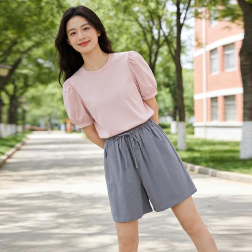 “夏日清凉氛围感”！【夏季多巴胺纯棉短裤】宽松A字版高腰设计 遮肉显瘦修腿显高 会呼吸的纯棉肌理感面料 柔软亲肤吸湿透气 多巴胺色系百搭休闲夏日 商品图7