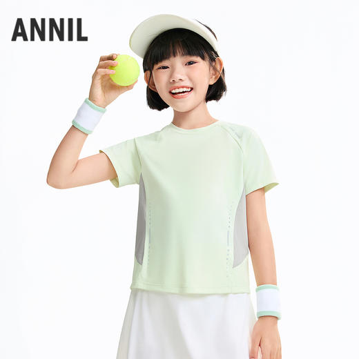 女童圆领短袖针织衫夏季新款安奈儿童装EG621688 商品图2