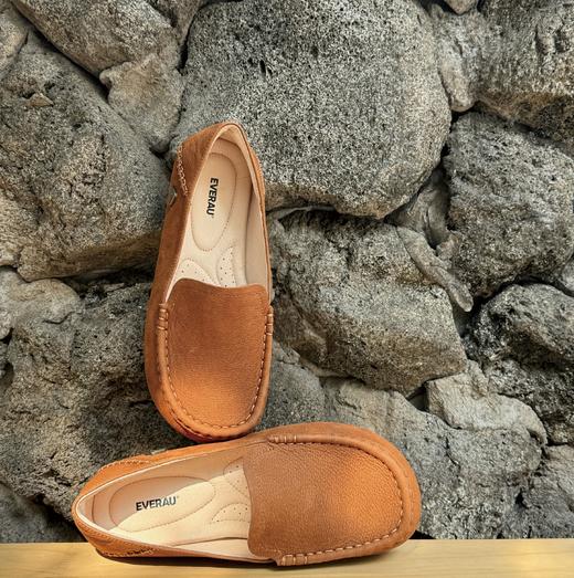 【澳洲品牌】EVERAU春夏女鞋真皮豆豆鞋女韩版一脚蹬平底乐福鞋休闲单鞋EA7101 商品图4