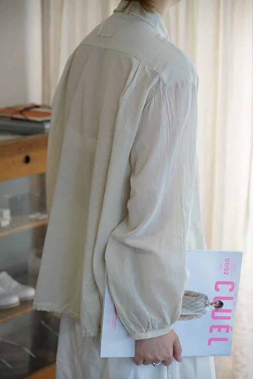 AEQUAMENTE 轻薄毛边领解构衬衫 商品图1