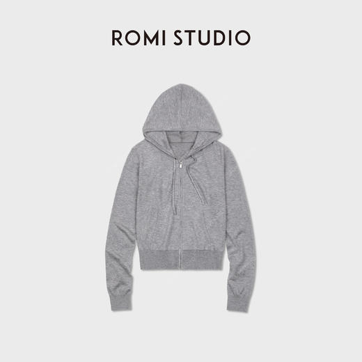 ROMI STUDIO“四季随穿”美利奴羊毛混纺拉链针织帽衫 RWDSS63133 商品图0