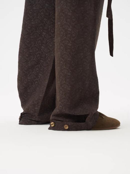 共和GongheRepub/GH24065/「槿」暗花色织斜襟绑带长裤 商品图4