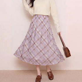 奢姿大码女装2026夏季减龄格纹半身裙胖妹妹松紧腰时尚百搭裙子9962460102
