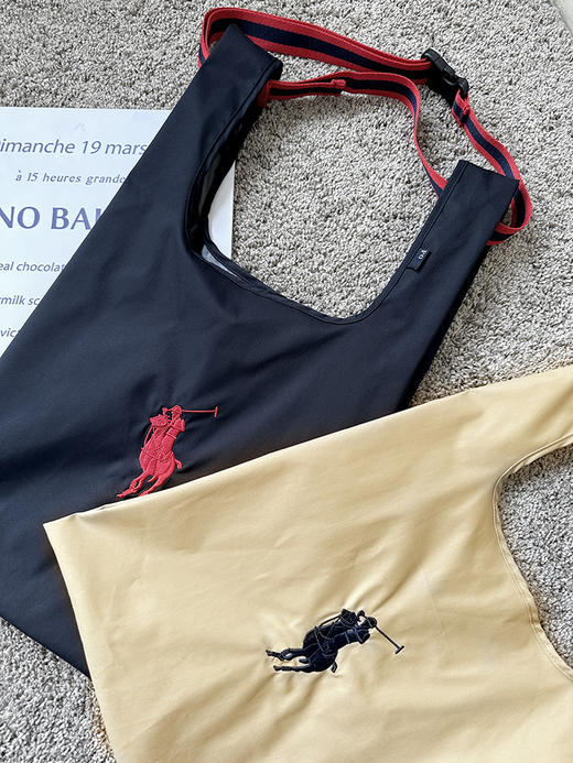 THS-无 RL马球 纯-元 高密度尼龙材logo刺绣托特包 2色 CQ1433 商品图6