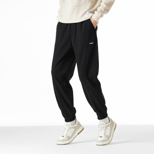 gxgjeans男装男士休闲裤25春新款纯色宽松舒适百搭卫裤运动校园束脚裤男K&C 商品图2