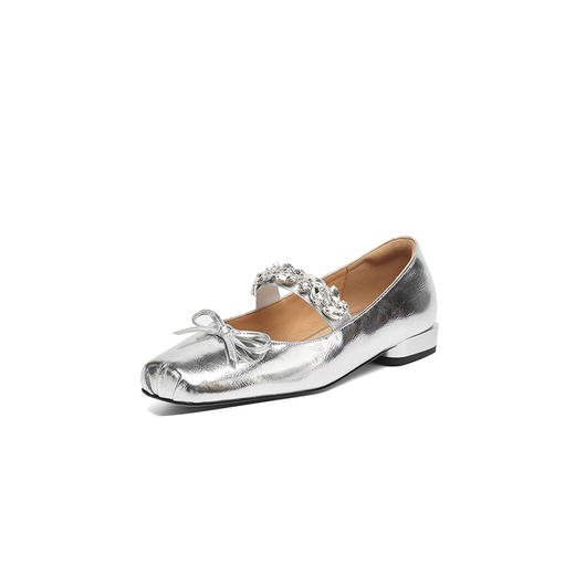 【预售5天】法式纯色蝴蝶结玛丽珍单鞋女春秋新款真皮一字带芭蕾舞鞋&FD9180 商品图4