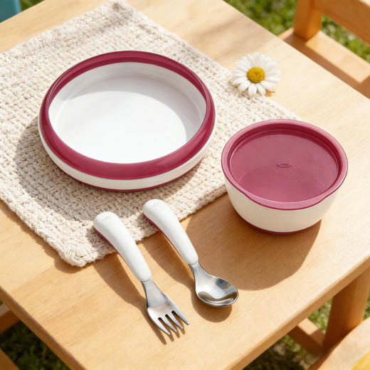 美国OXO ToTO婴幼儿叉勺盘碗餐具四件套 商品图1