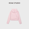 ROMI STUDIO“春日色彩”做旧洗水宽松粉色连帽拉链卫衣RWDSSD1920 商品缩略图1