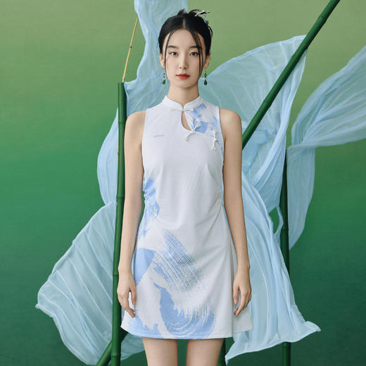 川崎 女款 连衣裙 针织 青花瓷国风系列 K1C08-D2722 商品图5