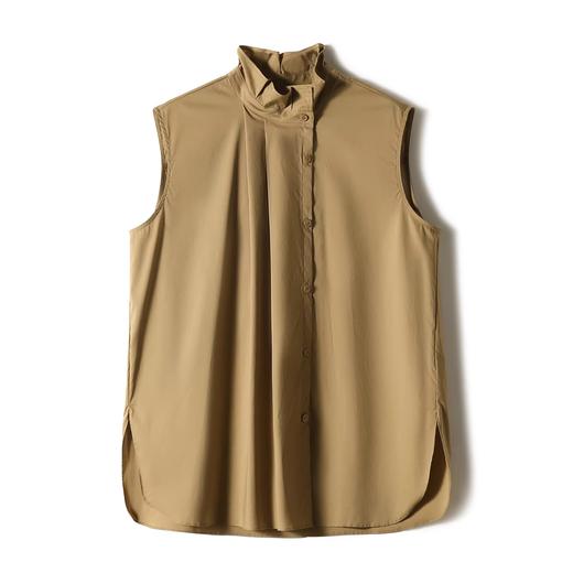 卷卷紫复古宫廷风荷叶领无袖衬衣 面料顺滑柔软透气 宽松无袖设计显瘦舒适 温柔俏皮荷叶领增添设计感 单穿叠穿都出色 商品图12