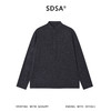SDSA男装2026新款高贵轻奢潮牌纯色肌理半纽扣立领长袖T恤百搭潮 商品缩略图0