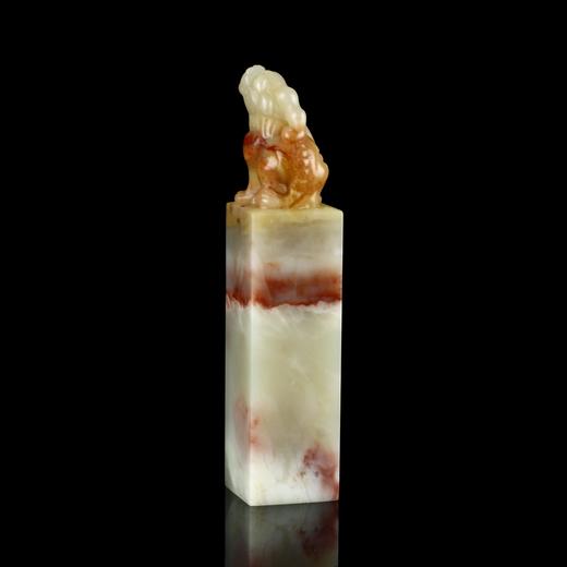 孤品18027老挝石五花古兽钮方章姓名章藏书章2.0*2.0*9.7cm 商品图1