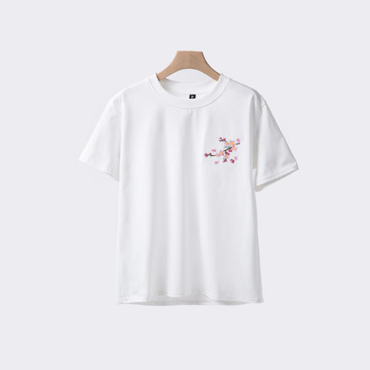 梅花刺绣白T 商品图1