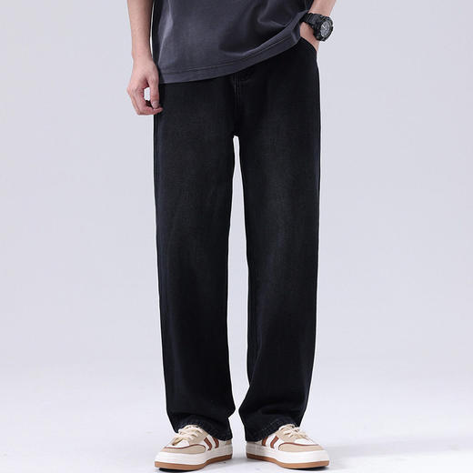 【DYG】大依优型大码男装夏季阔腿裤长裤复古黄泥宽松胖子牛仔裤长裤 商品图2