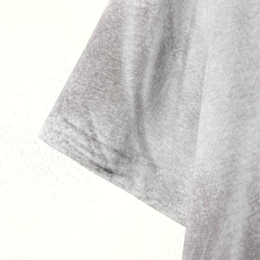 SDSA男装2026新款轻奢国潮复古做旧扎染三粒扣装饰宽松短袖T恤 商品图3