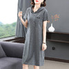 连帽短袖卫衣连衣裙女夏季2026年新款胖mm大码休闲运动中长款裙子 商品缩略图3
