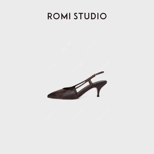 ROMI STUDIO“气质名片”头层牛皮复古手工擦色高跟鞋 RWDSP31667 商品图0