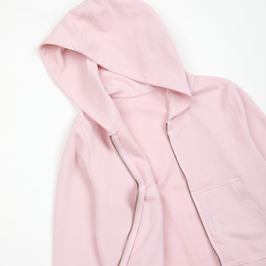 ROMI STUDIO“春日色彩”做旧洗水宽松粉色连帽拉链卫衣RWDSSD1920 商品图2