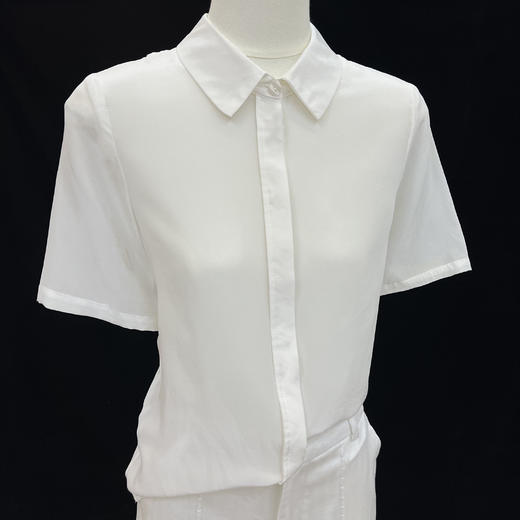 【春潮】100%桑 蚕丝Polo领真丝短袖上衣ZS25045 商品图2