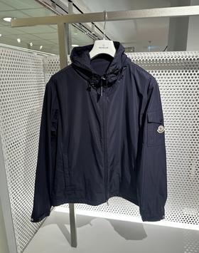 男款logo连帽风衣外套la018