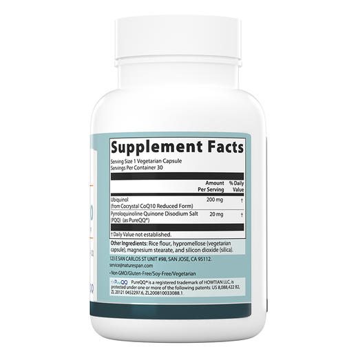 共晶还原型辅酶PQQ高含量200mg美国原装进口30粒 商品图1