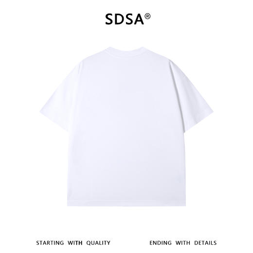 SDSA男装2026新款高贵轻奢韩系简约环形刺绣宽松圆领短袖T恤百搭 商品图1