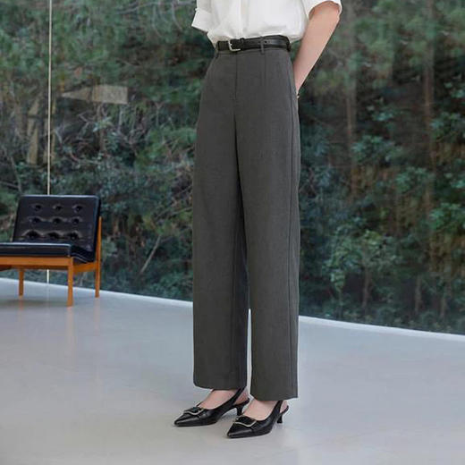 三彩2026夏季新款通勤休闲裤简约九分裤直筒裤气质S 商品图1