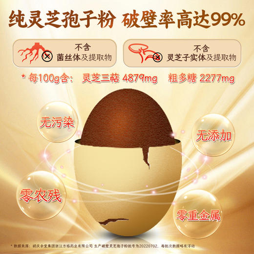 胡庆余堂 破壁灵芝粉孢子粉JL 商品图3