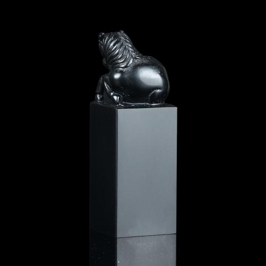 孤品18038老挝石黑马姓名章礼品印章马到成功2.5*2.5*7.5cm 商品图2
