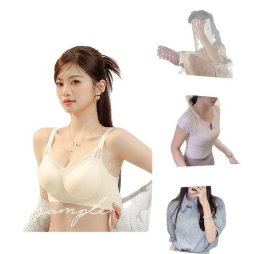 【49元1件】大胸显小内衣女士镂空小网纱夏季薄款提拉收副乳防下垂全罩杯凉感聚拢文胸罩-A06 商品图5