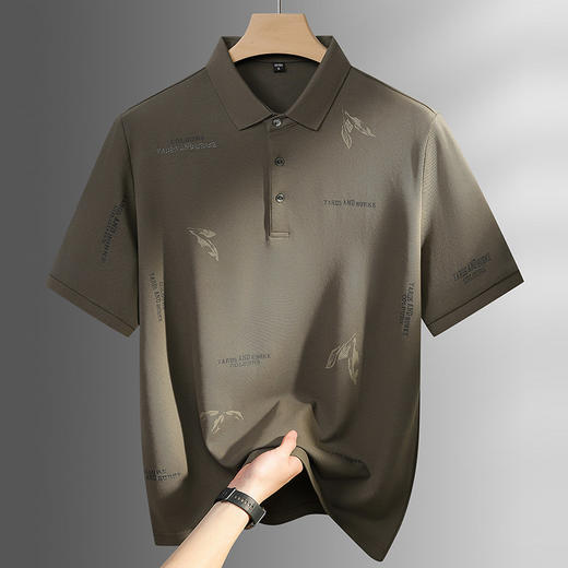 【DPF】【丝光棉】大依优型大码男装夏季透气短袖POLO衫商务休闲上衣T恤 商品图1