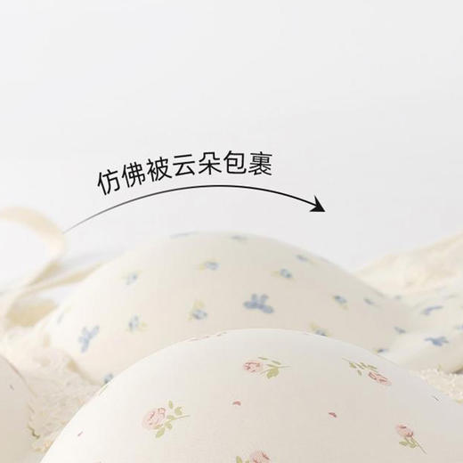 【59.9元2件文胸吊带】法式甜美蕾丝边小印花裹胸聚拢文胸-纪念日百货门店同款169649921 商品图10