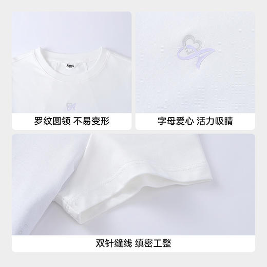 女童圆领短袖针织衫夏季新款安奈儿童装EG621687 商品图4