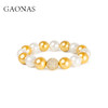 GAONAS  法式贵气白金色12mm珠手链11944SGO 商品缩略图1