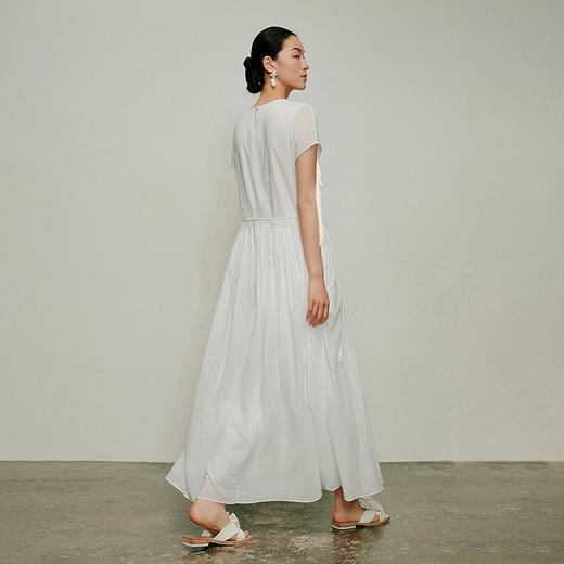 【林栖设计小店】手工系带|温柔花边百搭多色婴儿棉2026夏新款绣花连衣裙 商品图11