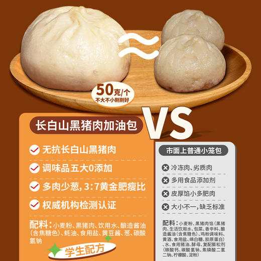*专属营养学生早餐长白山双无抗黑猪肉加油包 300g/袋*5袋JL 商品图5