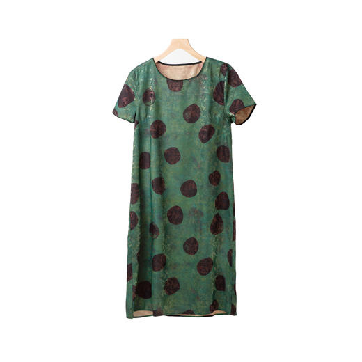 香云纱波点连衣裙 商品图1