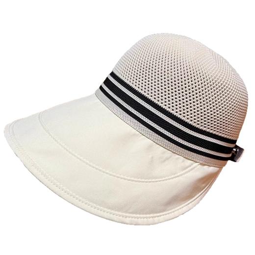 新款加长帽檐网顶鸭舌帽女春夏大头围时尚百搭遮阳户外旅游防晒帽 商品图4